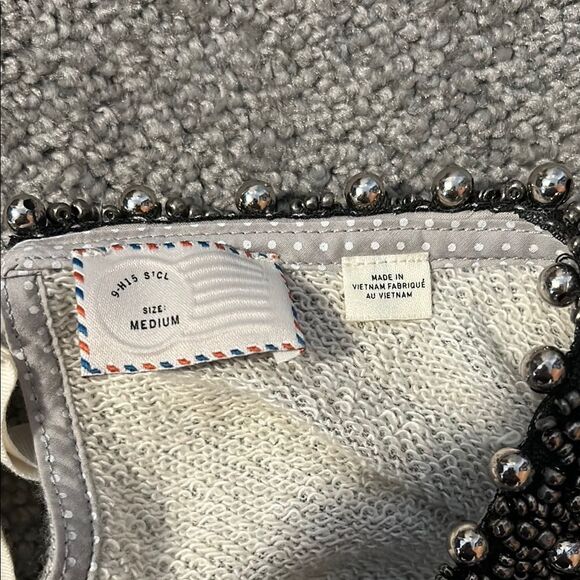 Anthropologie Gray Sweater with Embellished Collar - Picture 4 of 10